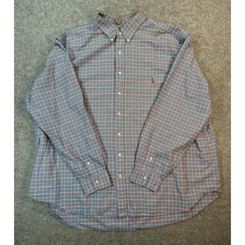 Polo Ralph‎ Lauren Mens 3XB Big Plaid Button Down Shirt Long Sleeve